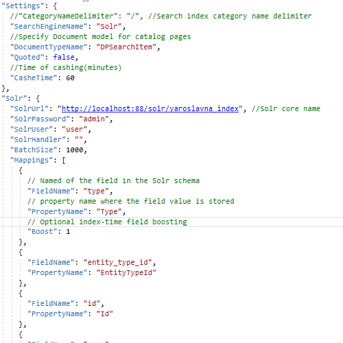 JSON Configure Your Local Solr Instance